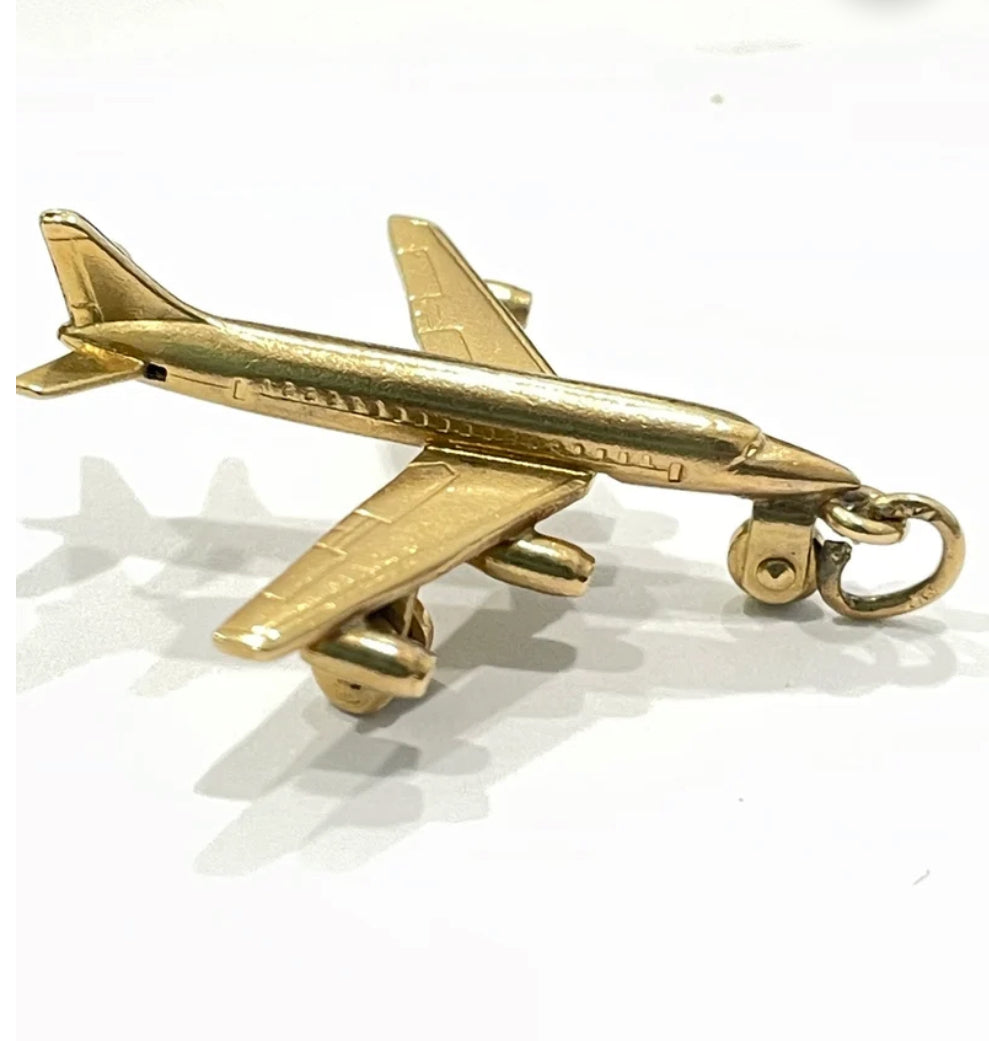 S.Row Designs Airplane Charm 14KT