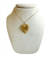 14KT Gold Vintage Heart Locket Charm