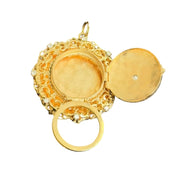 Vintage 14KT Gold & Diamond Locket Charm