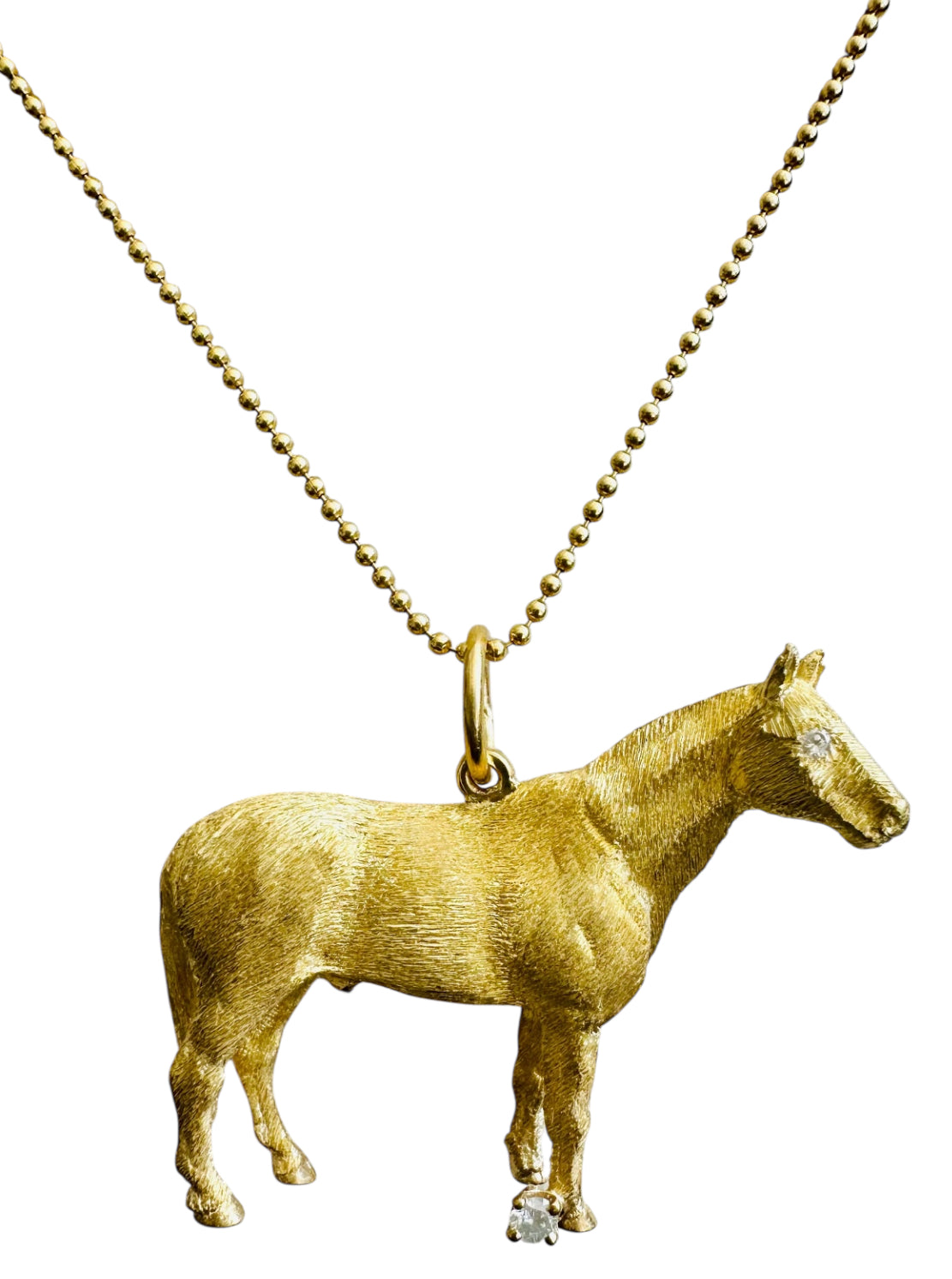 Vintage Horse Charm & Pin in 18KT Gold