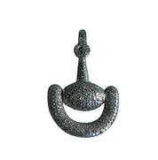 S.Row Designs Silver Pave & Diamond Horse Bit Pendant