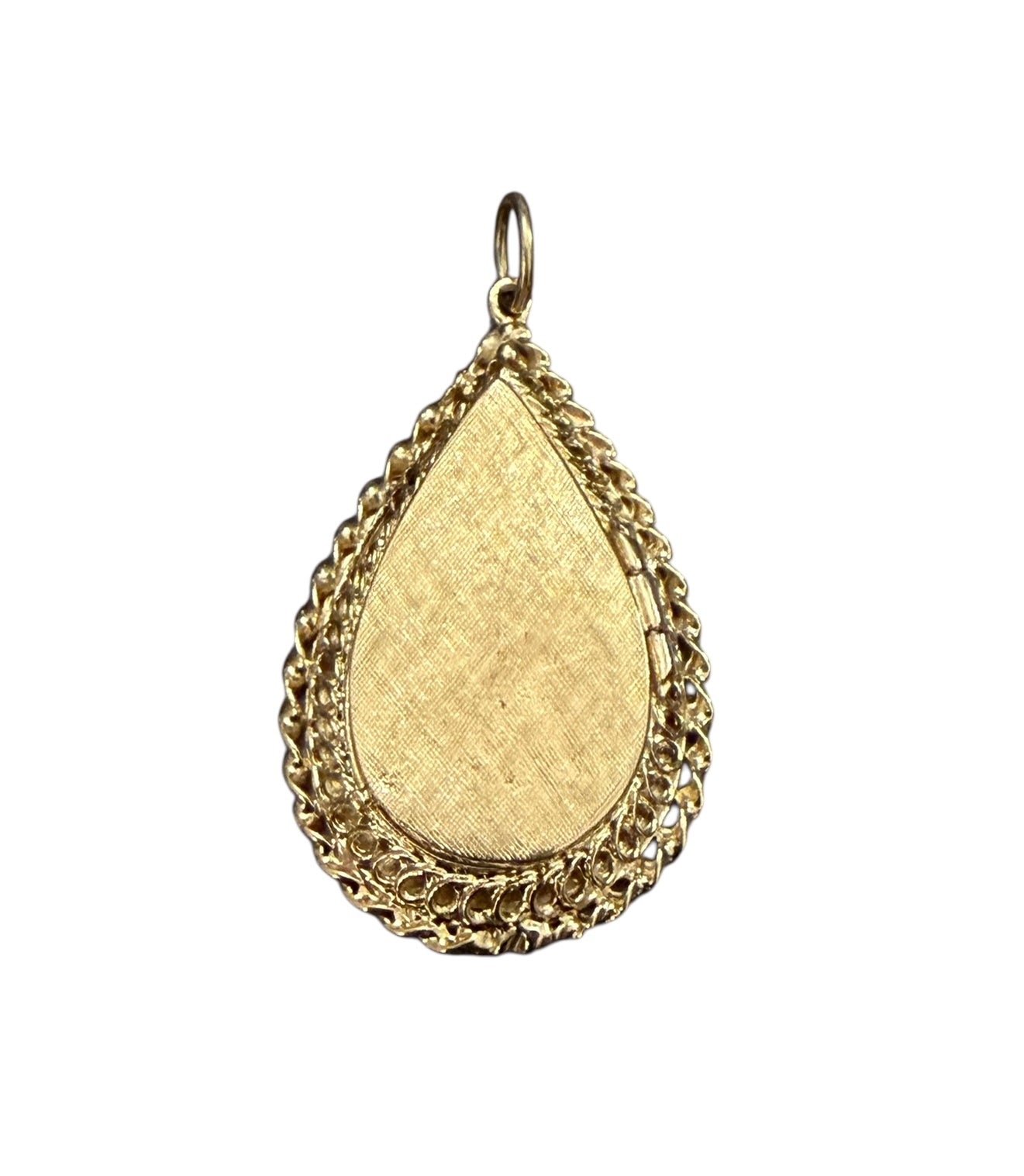 Vintage 14KT Gold Teardrop Locket Charm