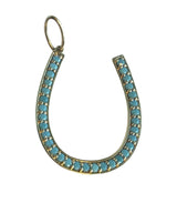 S.Row Designs Turquoise Horseshoe Charm