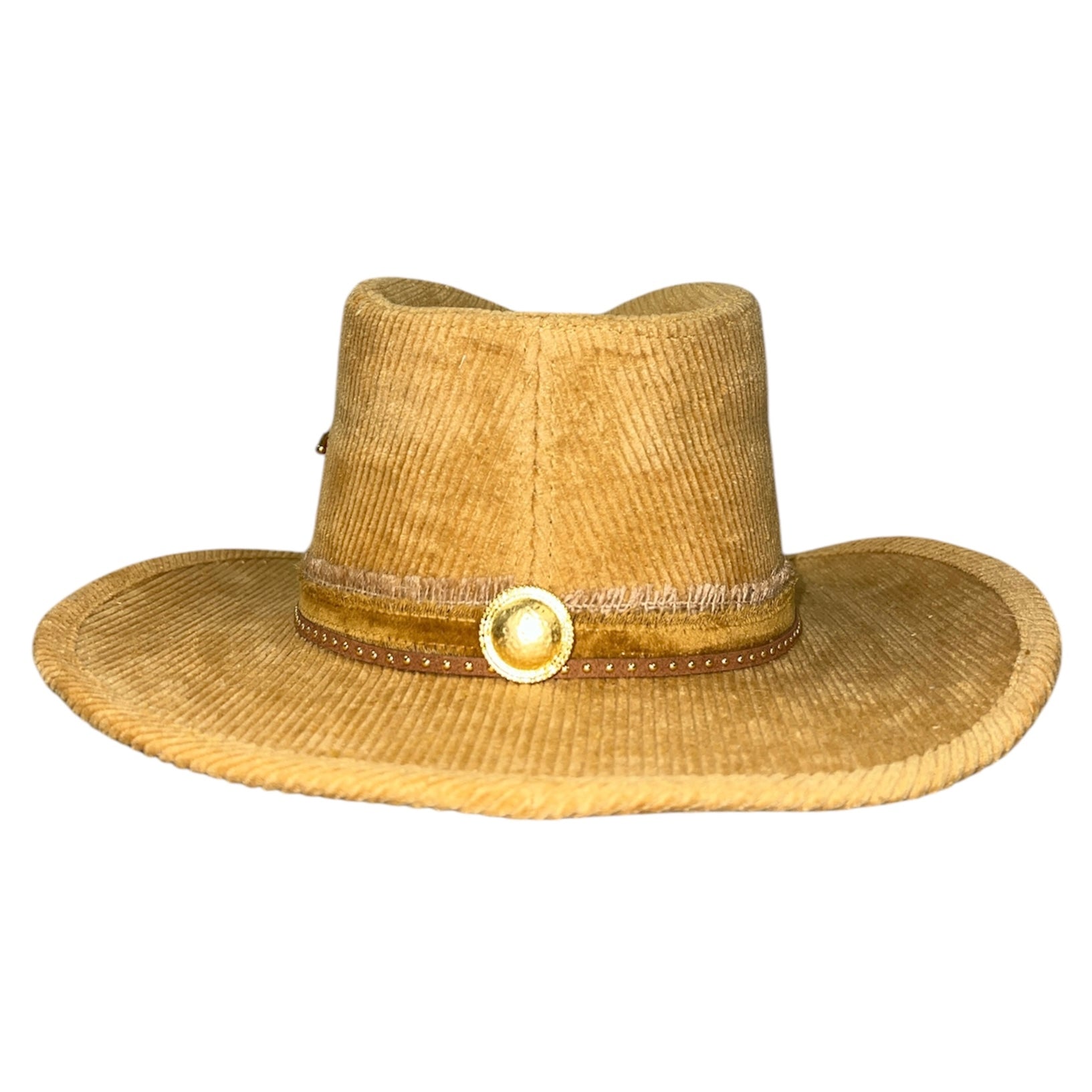 Fab Finds By Sarah Rancher Hat in Corduroy Sunflower