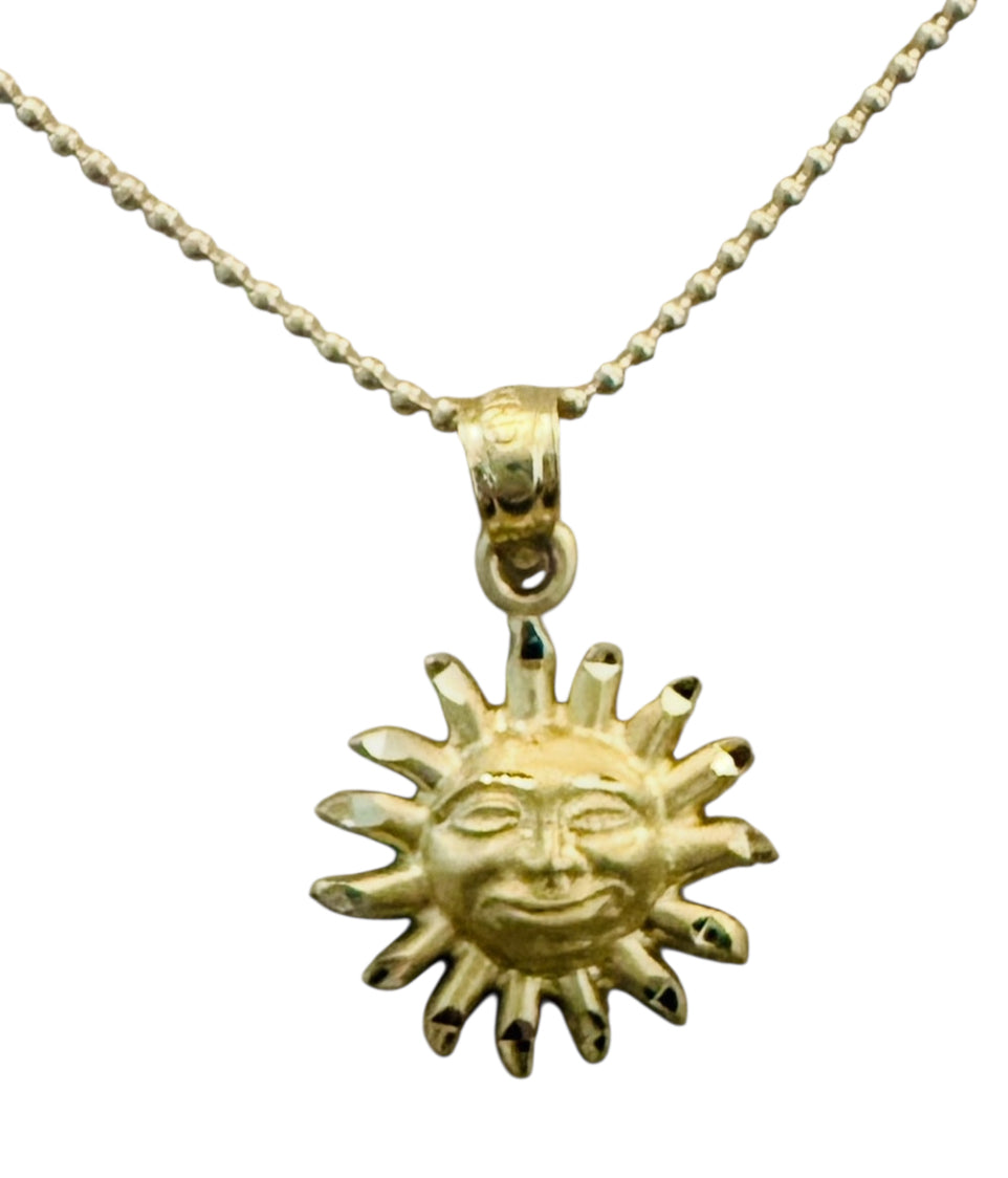 14KT Gold Vintage Sunflower Charm