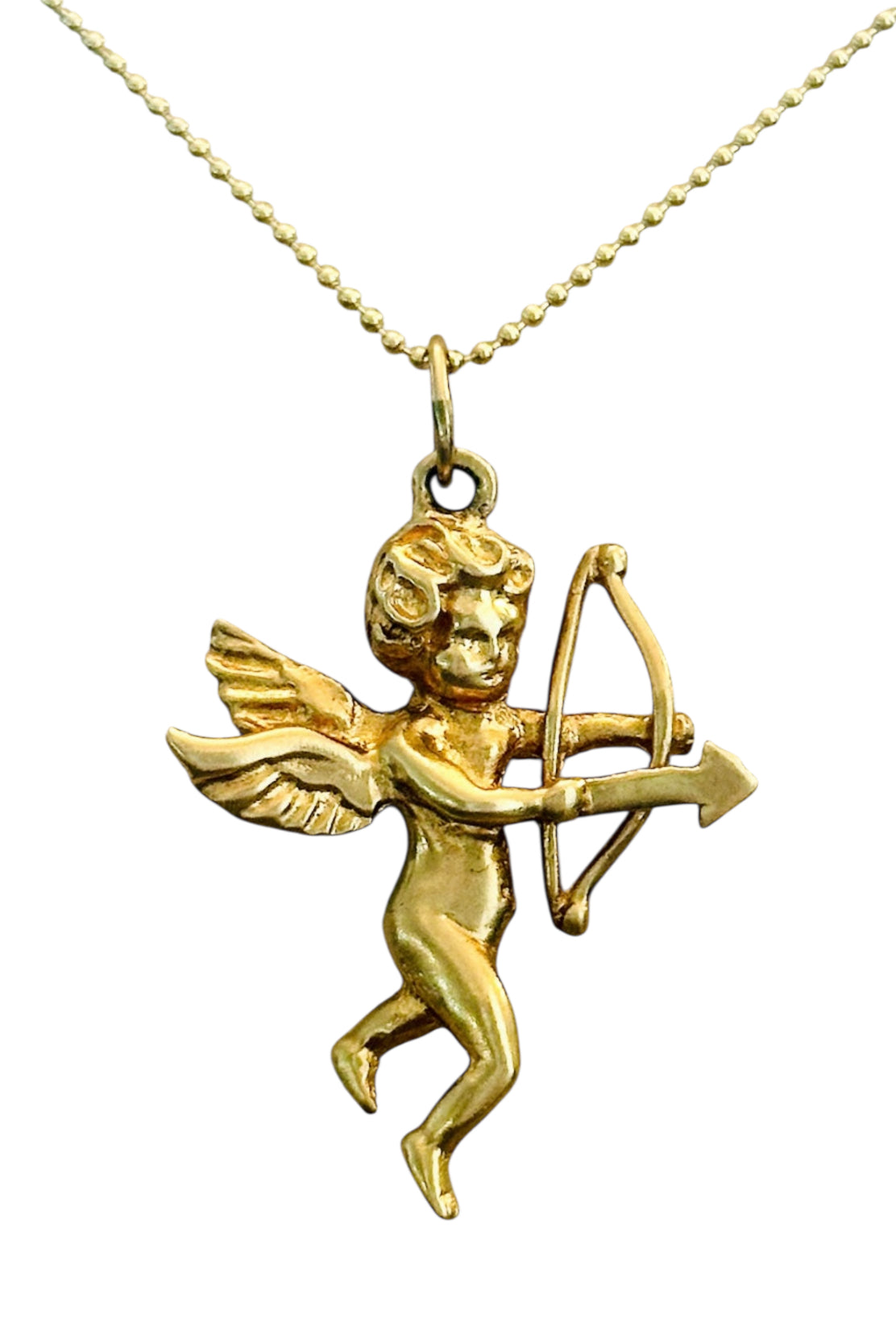 14KT Gold Vintage Cherub Charm