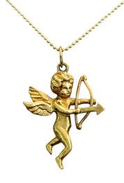 14KT Gold Vintage Cherub Charm