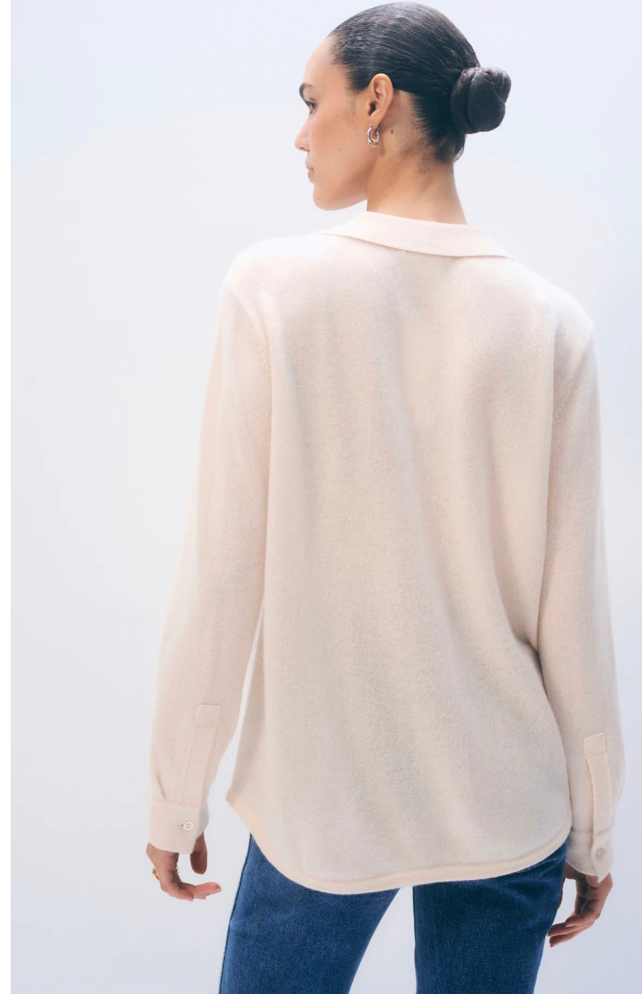 White + Warren Cashmere Button Down Shirt