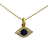 S.Row Designs Diamond & Sapphire Evil Eye Charm