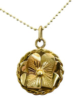 14KT Gold Vintage Clover Charm