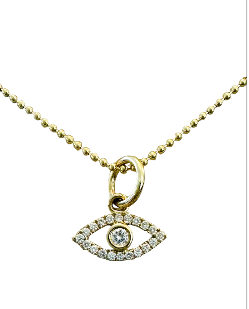 S.Row Designs Diamond Evil Eye Charm