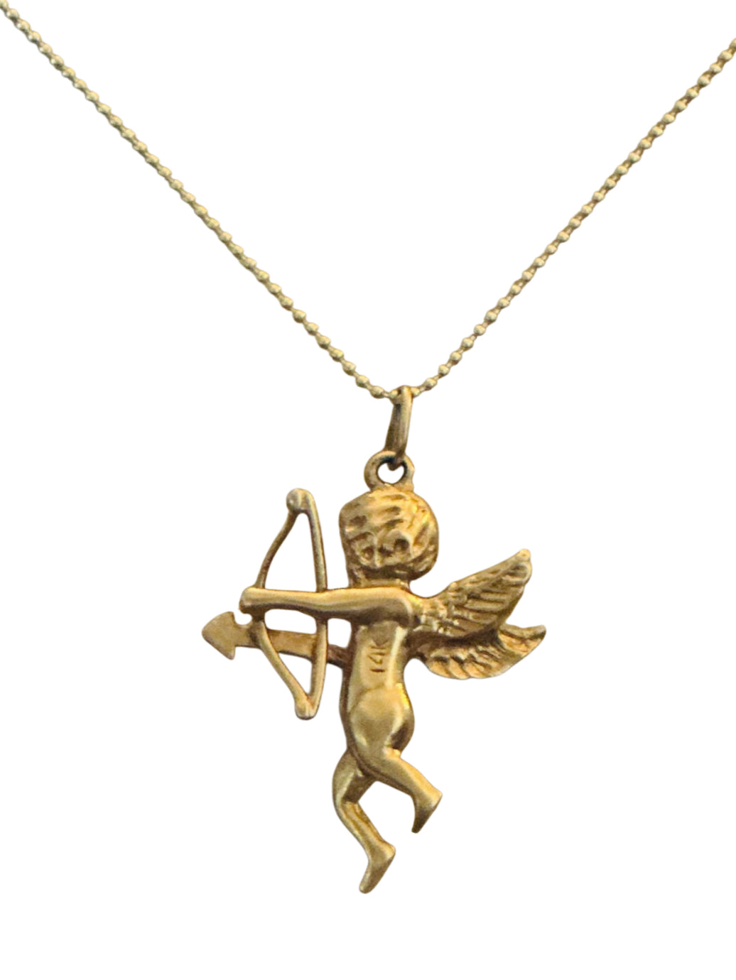14KT Gold Vintage Cherub Charm