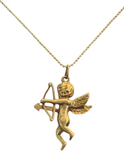 14KT Gold Vintage Cherub Charm