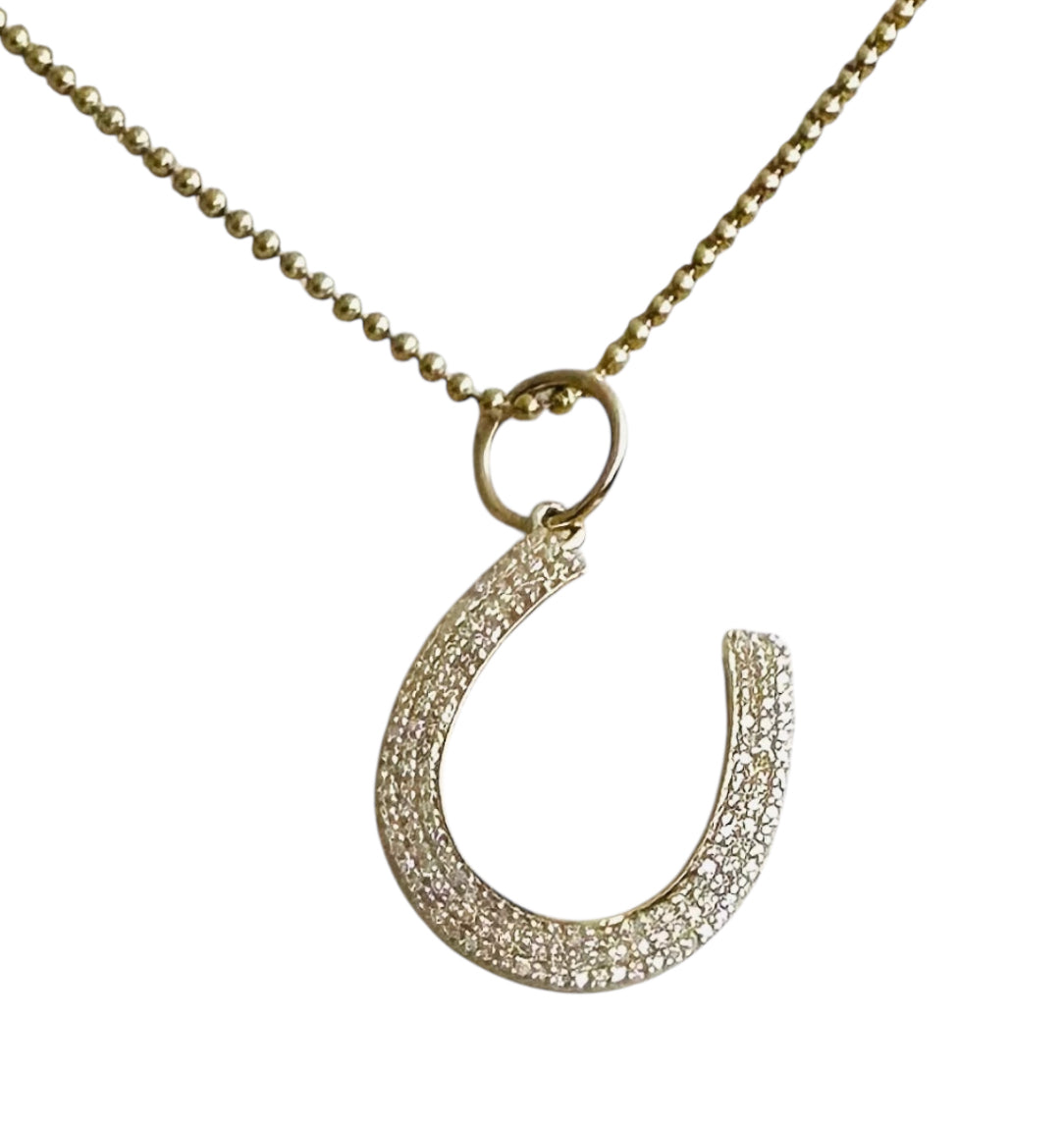 S.Row Designs Diamond Horseshoe Charm