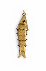 Vintage 18KT Gold Articulating Fish Charm