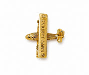 14KT Gold Happy Landing Airplane Brooch