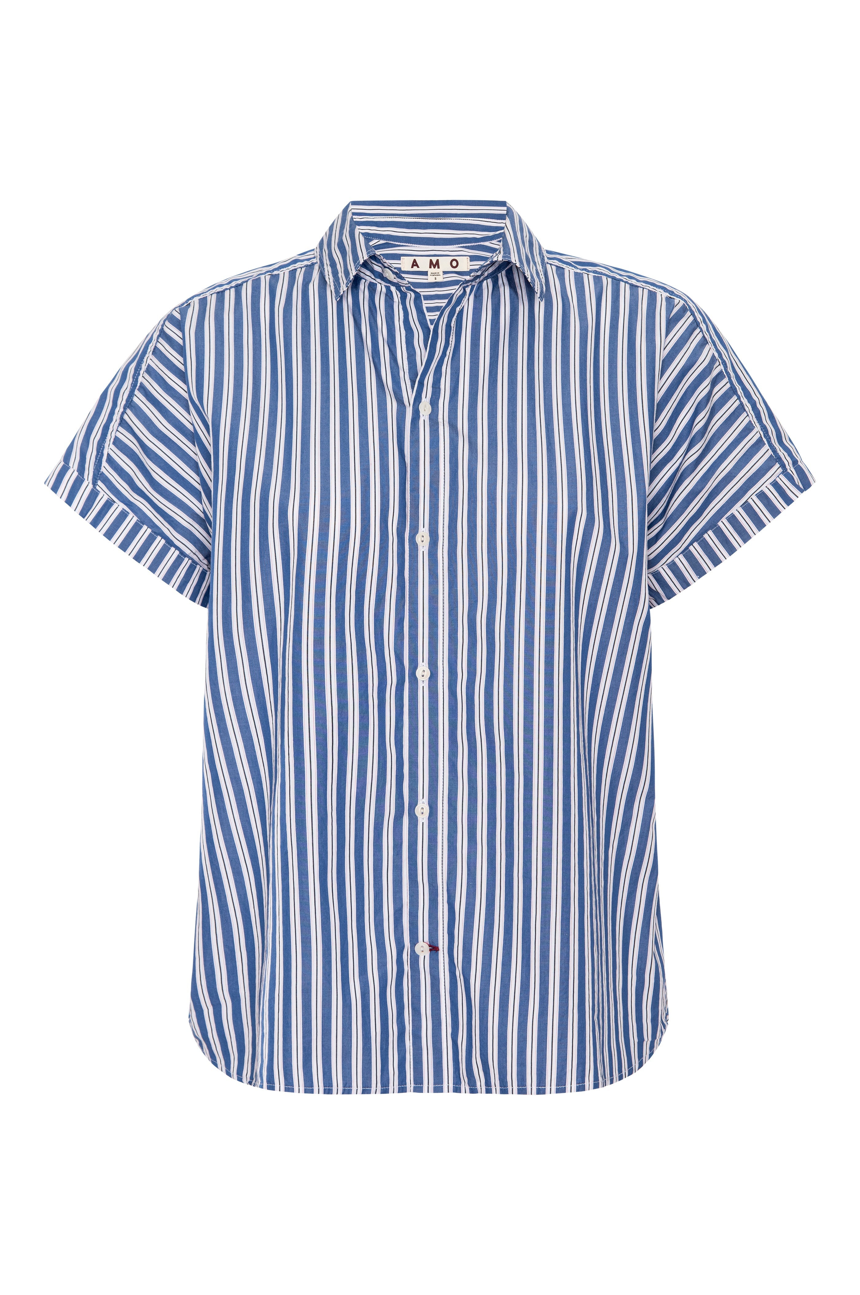 AMO Gael Shirt in Sapphire/White