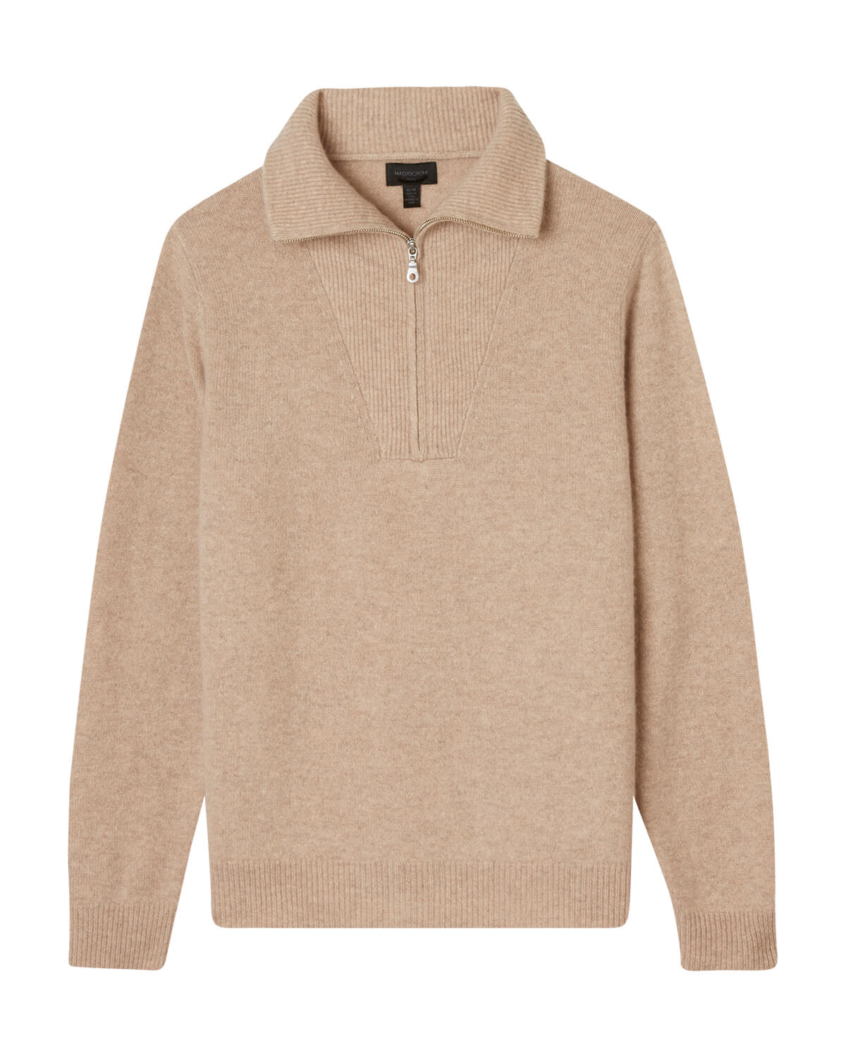 Cashmere Mock Neck Quarter Zip Pullover