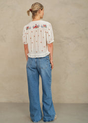 M.A.B.E. Harlie Embroidered S/S Top