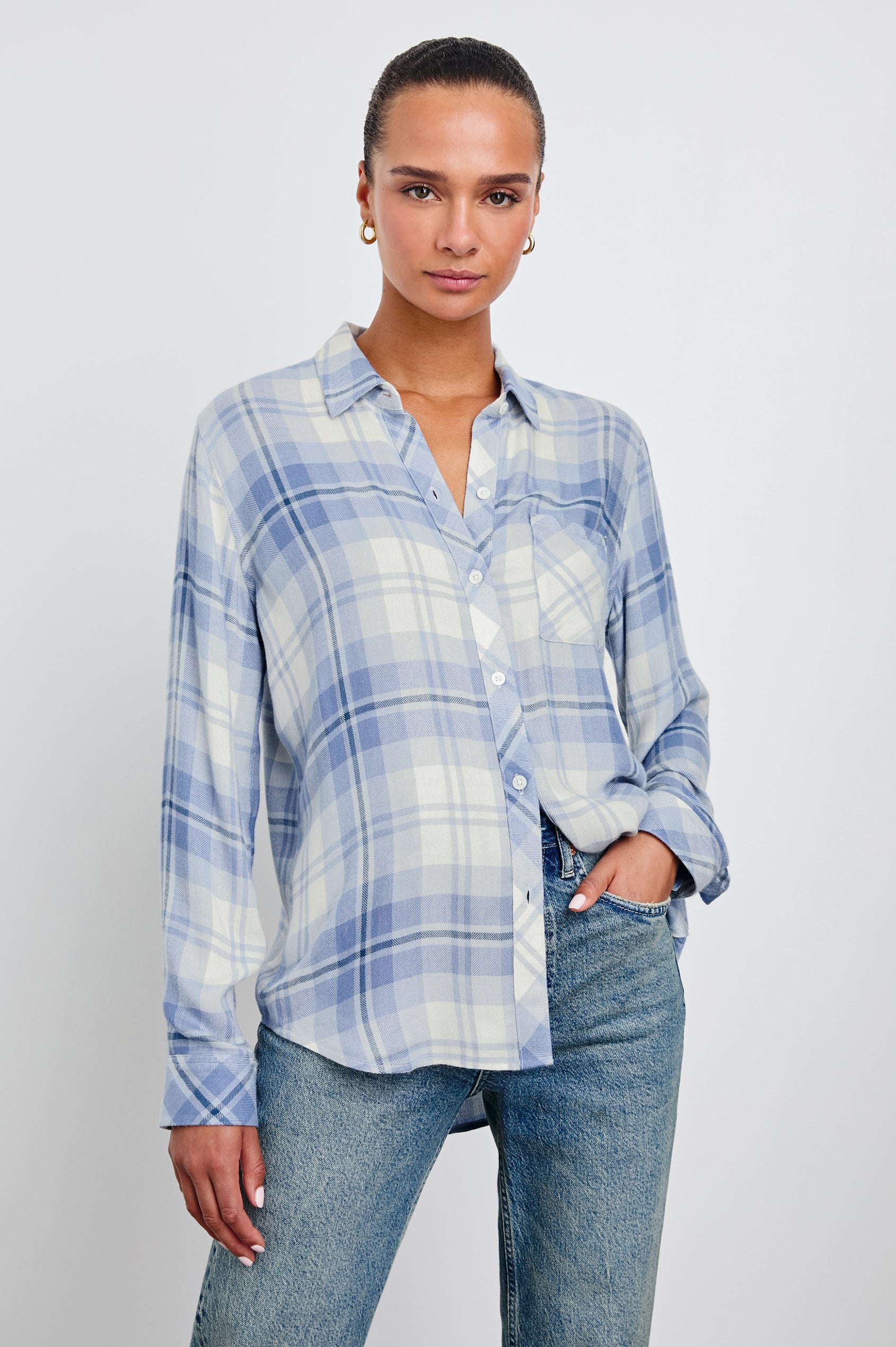 Rails Hunter Shirt In Bluebell Snow