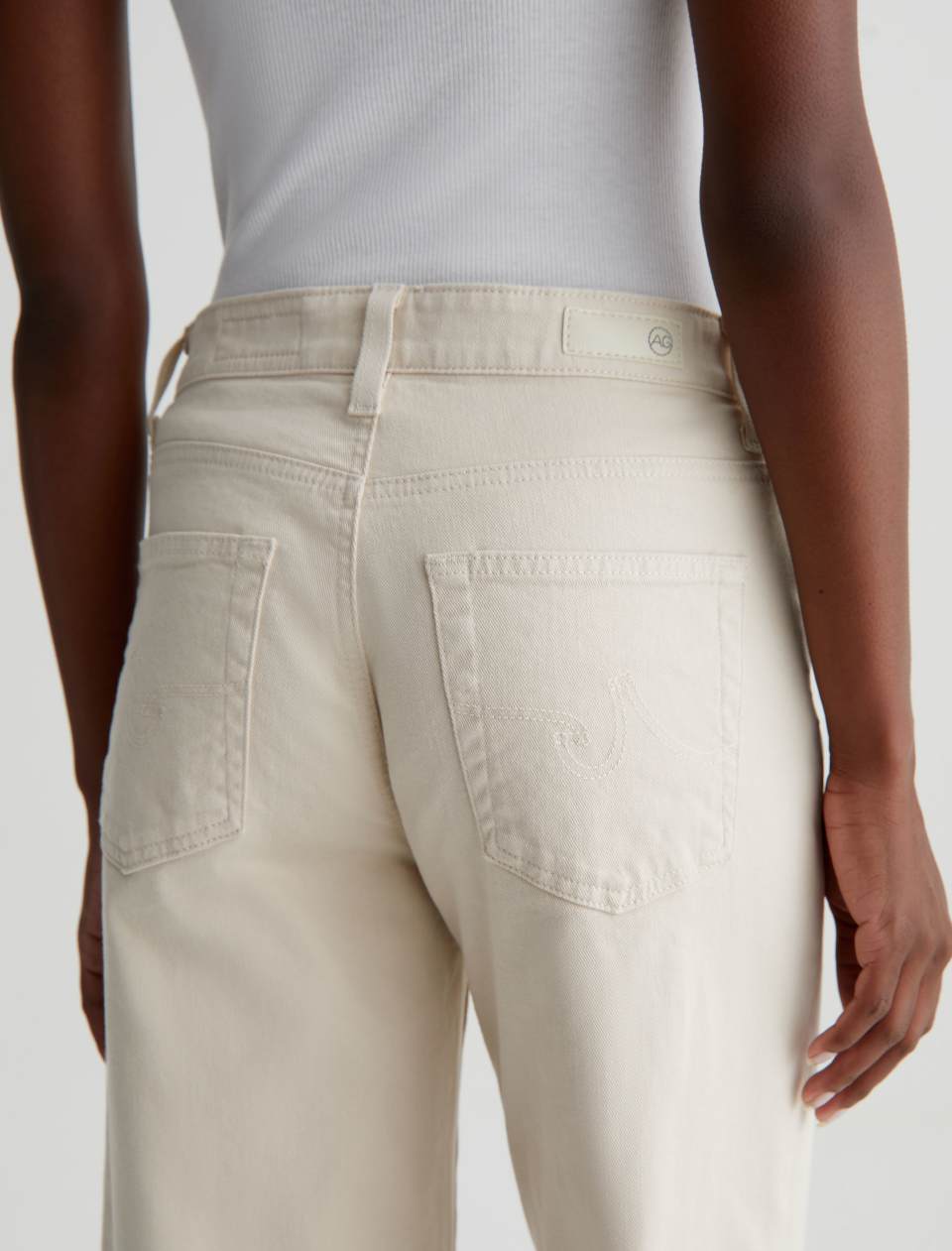 AG Saige Wide Leg Crop Jean in Opal Stone