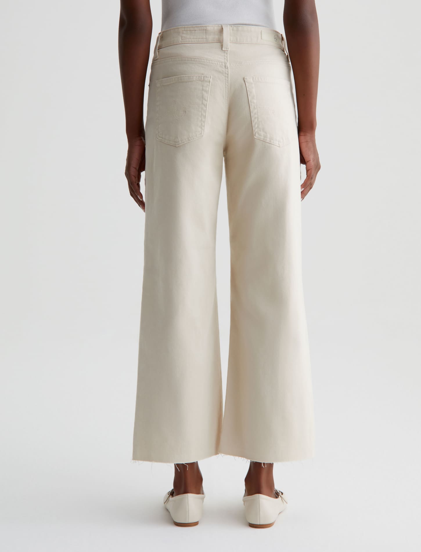 AG Saige Wide Leg Crop Jean in Opal Stone