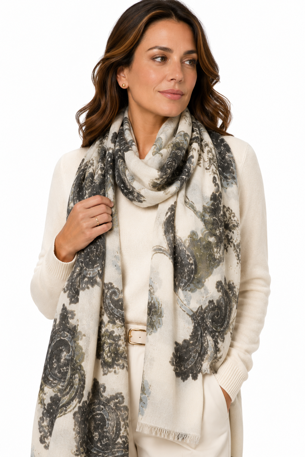 Cashmere Project Paisley Printed Scarf