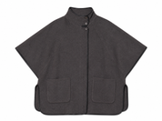 Cashmere Project Leather Trim Zip Poncho