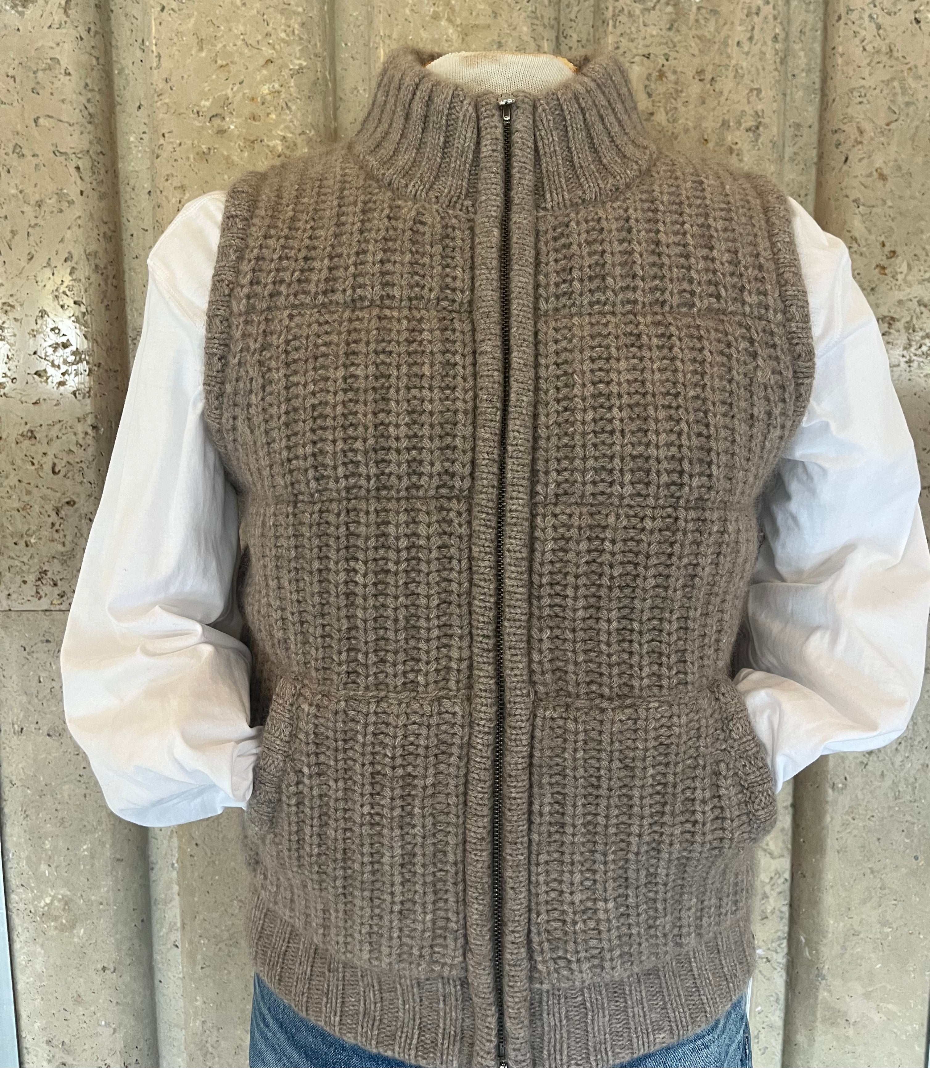 Henry Christ Cable Reversible Cashmere Vest