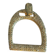 S.Row Designs Pave Diamond Stirrup Pendant