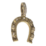 Vintage 14KT Gold & Diamond Horseshoe Charm