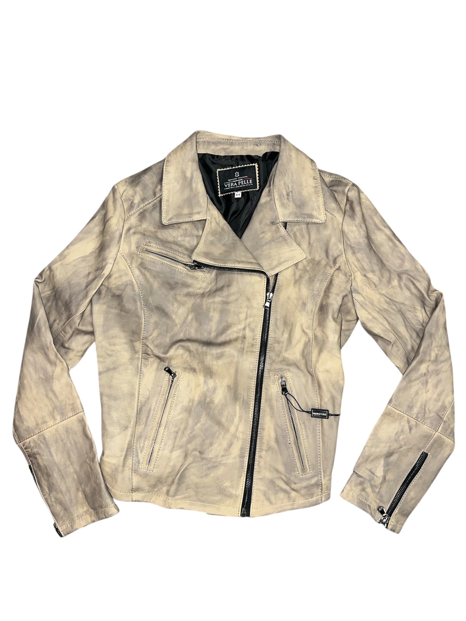 Vera Pelle Angela Leather Moto Jacket