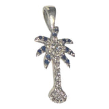 S.Row Designs 14KT White Gold, Sapphire & Diamond Palm Tree Charm