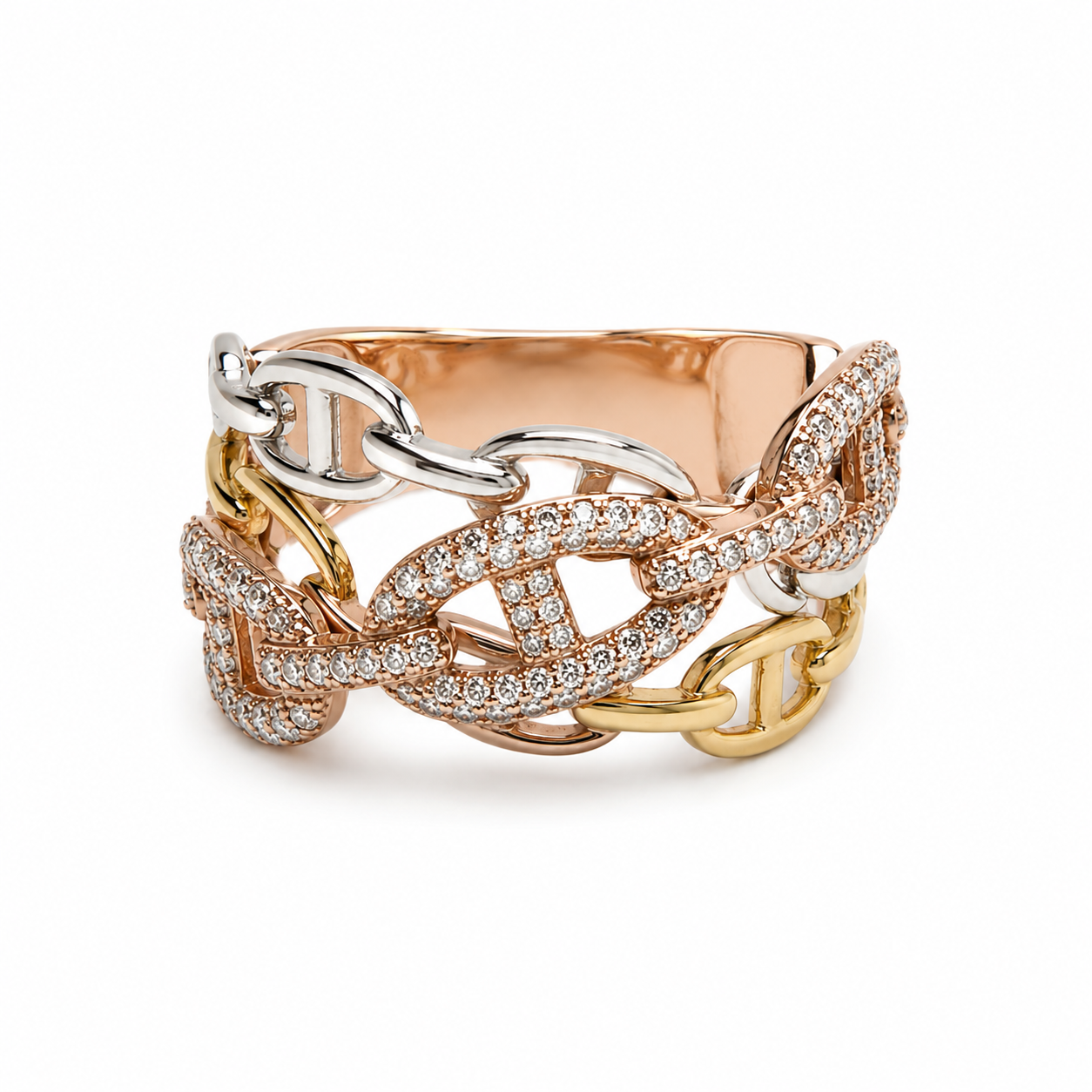 14KT White Gold Yellow Gold Rose Gold ring