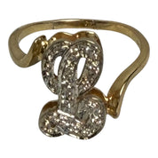 Vintage Diamond Initial L Ring