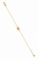 18KT Gold Dainty Heart Bracelet