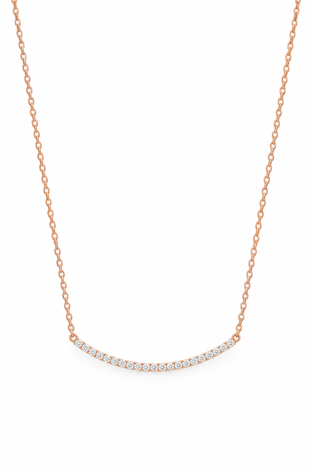 14kt Rose Gold Diamond Bar Necklace