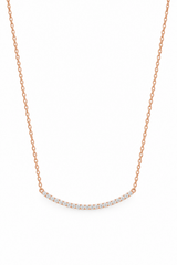 14kt Rose Gold Diamond Bar Necklace