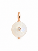 14kt Rose Gold Mother of Pearl & Diamond Charm