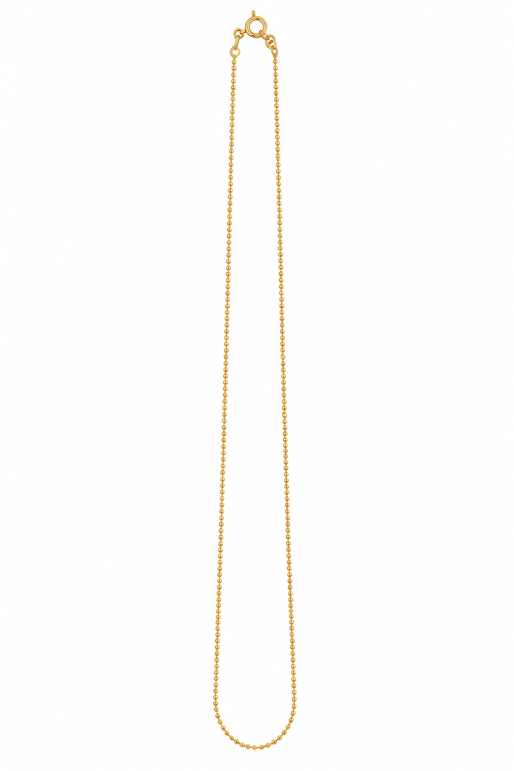 14kt Yellow Gold Delicate Beaded Chain Necklace – 18"