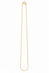 14kt Yellow Gold Delicate Beaded Chain Necklace – 18"