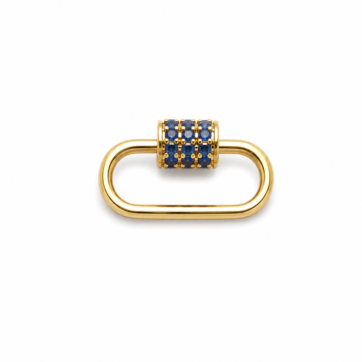 S.Row Designs 14KT Gold & Sapphire Carabiner Lock
