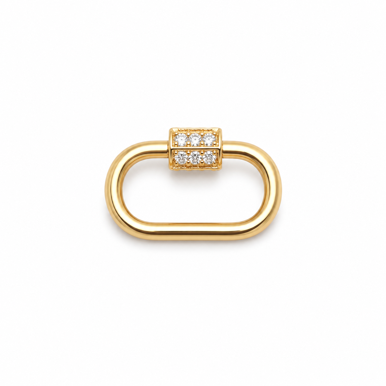 S.Row Designs 14KT Gold & Diamond Carabiner Lock