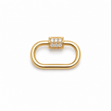 S.Row Designs 14KT Gold & Diamond Carabiner Lock