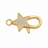 S.Row Designs 14KT gold & diamond star connector