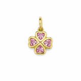 S.Row Designs Pink Sapphire Clover Charm