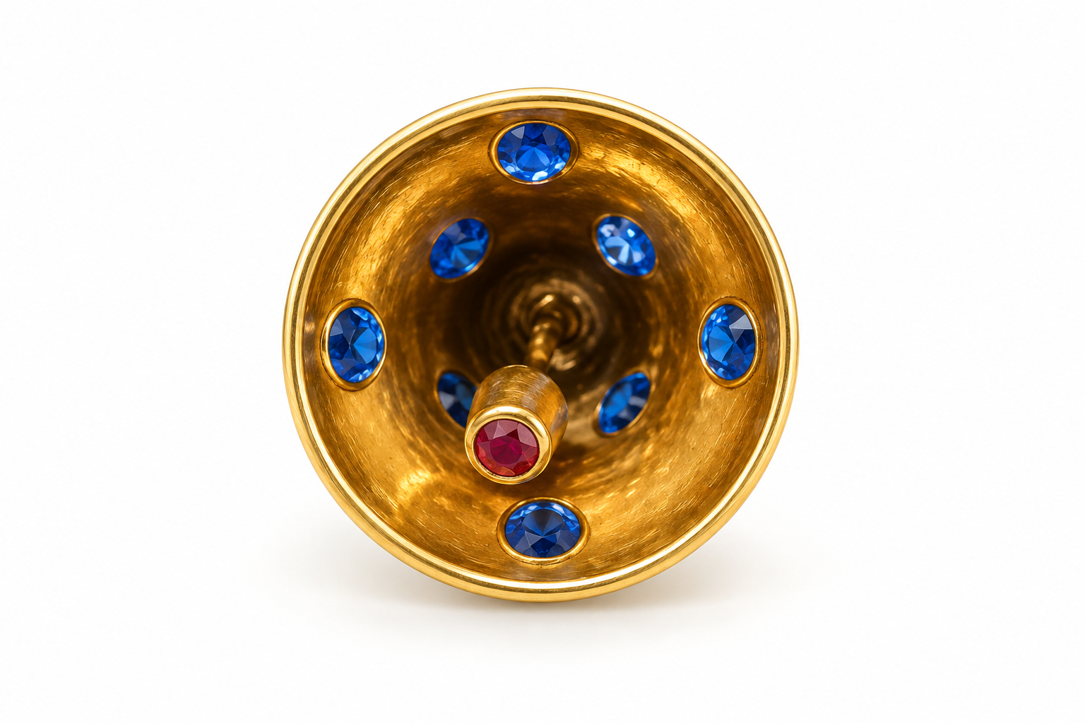14kt Yellow Gold Blue Sapphire Bell Charm