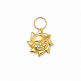 Vintage 14KT gold sun face charm