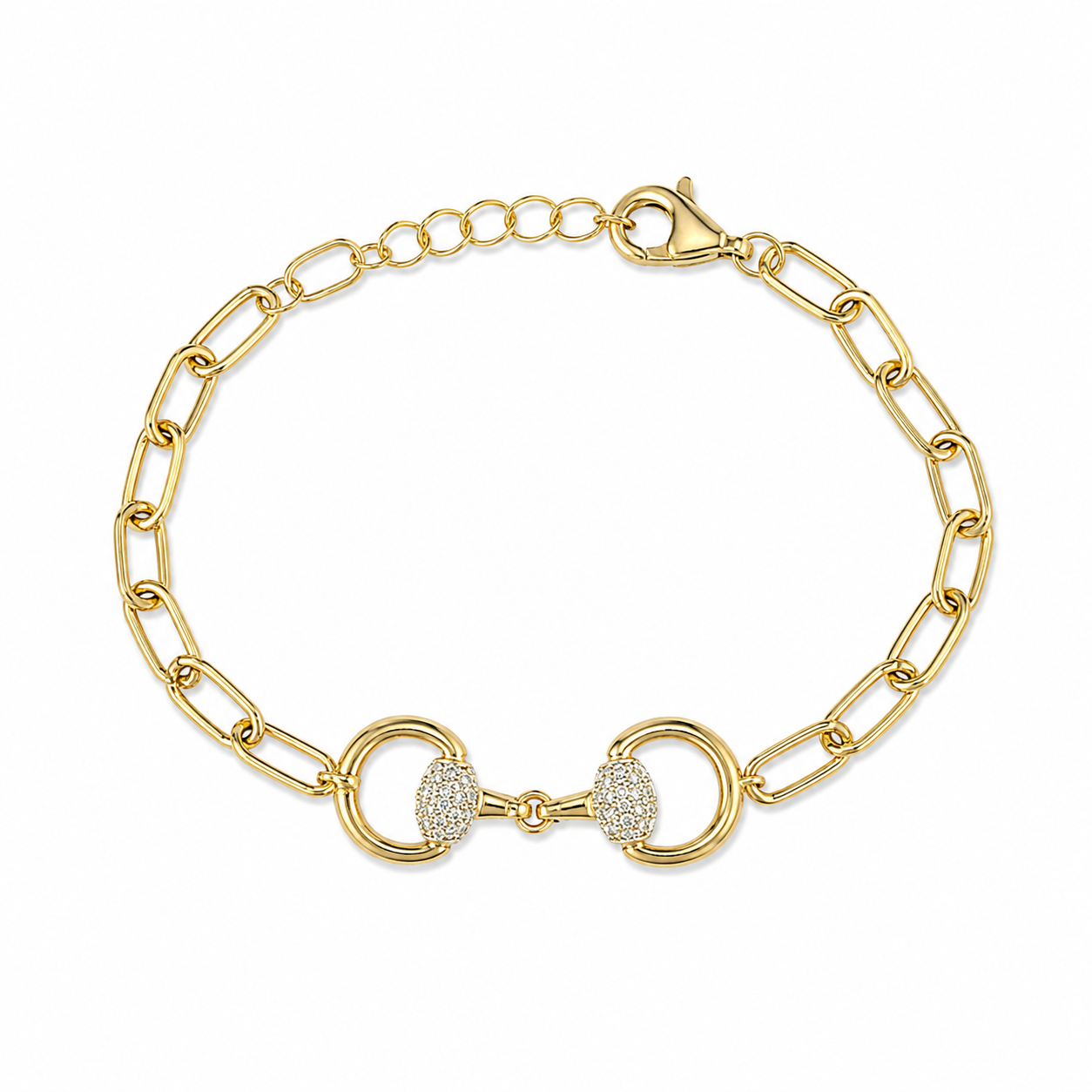 S.Row Designs 14KT Gold & Diamond Bit Bracelet