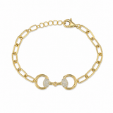 S.Row Designs 14KT Gold & Diamond Bit Bracelet